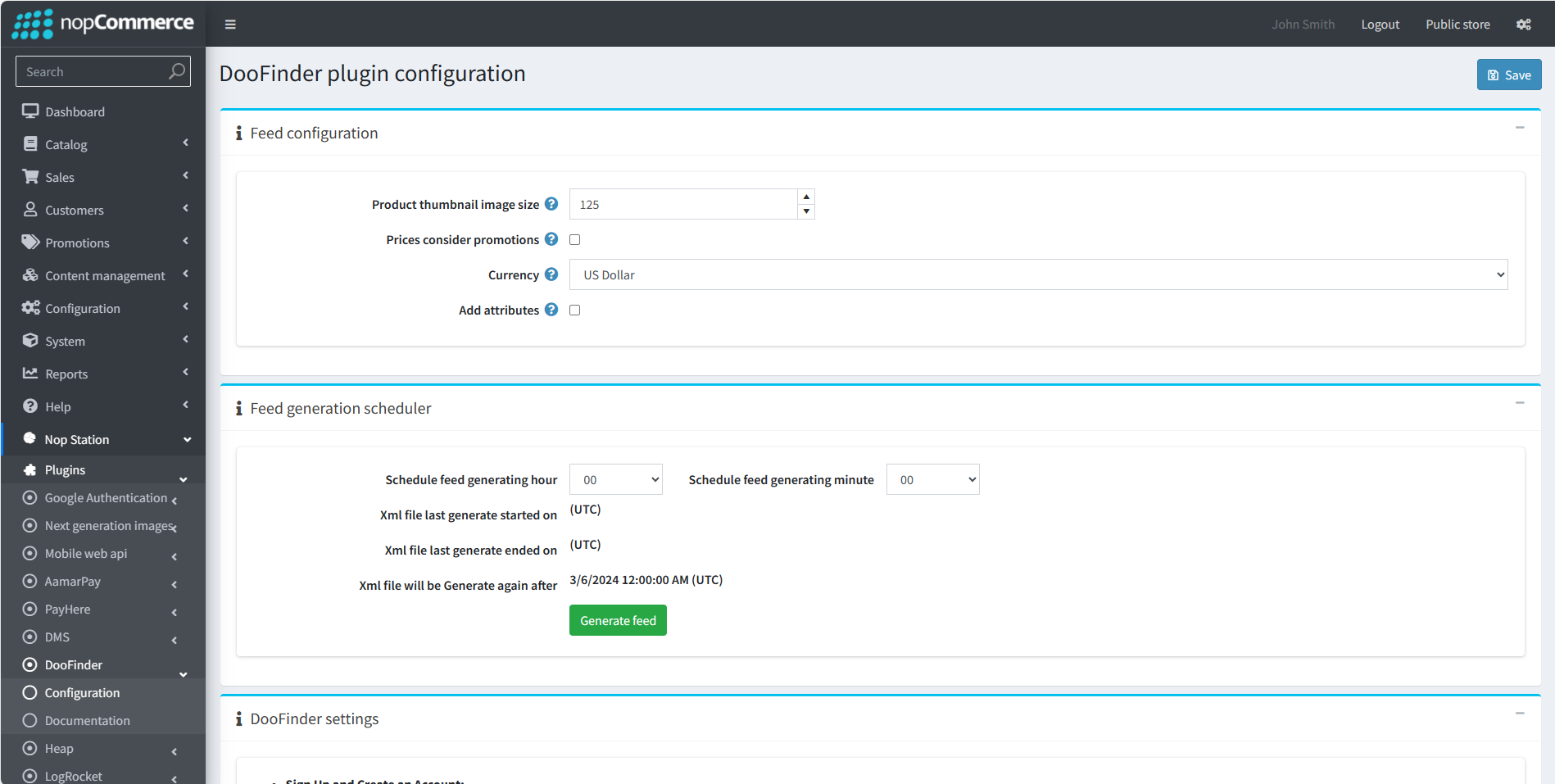 Feed Configuration